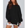 imagePRETTYGARDEN Womens Oversized Hoodie 2025 Spring Sweatshirt Long Sleeve Loose Trendy Outfits Casual Cute Pullover TopsBlack