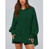imagePRETTYGARDEN Womens Oversized Hoodie 2025 Spring Sweatshirt Long Sleeve Loose Trendy Outfits Casual Cute Pullover TopsDark Green