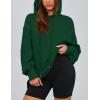 imagePRETTYGARDEN Womens Oversized Hoodie 2025 Spring Sweatshirt Long Sleeve Loose Trendy Outfits Casual Cute Pullover TopsDark Green