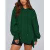 imagePRETTYGARDEN Womens Oversized Hoodie 2025 Spring Sweatshirt Long Sleeve Loose Trendy Outfits Casual Cute Pullover TopsDark Green
