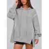 imagePRETTYGARDEN Womens Oversized Hoodie 2025 Spring Sweatshirt Long Sleeve Loose Trendy Outfits Casual Cute Pullover TopsGrey