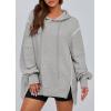 imagePRETTYGARDEN Womens Oversized Hoodie 2025 Spring Sweatshirt Long Sleeve Loose Trendy Outfits Casual Cute Pullover TopsGrey