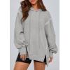 imagePRETTYGARDEN Womens Oversized Hoodie 2025 Spring Sweatshirt Long Sleeve Loose Trendy Outfits Casual Cute Pullover TopsGrey
