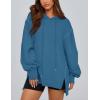 imagePRETTYGARDEN Womens Oversized Hoodie 2025 Spring Sweatshirt Long Sleeve Loose Trendy Outfits Casual Cute Pullover TopsGrey Blue