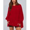 imagePRETTYGARDEN Womens Oversized Hoodie 2025 Spring Sweatshirt Long Sleeve Loose Trendy Outfits Casual Cute Pullover TopsRed