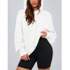 imagePRETTYGARDEN Womens Oversized Hoodie 2025 Spring Sweatshirt Long Sleeve Loose Trendy Outfits Casual Cute Pullover TopsWhite