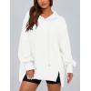 imagePRETTYGARDEN Womens Oversized Hoodie 2025 Spring Sweatshirt Long Sleeve Loose Trendy Outfits Casual Cute Pullover TopsWhite