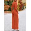 imagePRETTYGARDEN Womens 2 Piece Loungewear Long Sleeve Crop Top Wide Leg Palazzo Pants Set Tracksuits Casual OutfitBrick Red