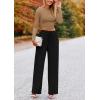 imagePRETTYGARDEN Womens 2 Piece Loungewear Long Sleeve Crop Top Wide Leg Palazzo Pants Set Tracksuits Casual OutfitCamel Black