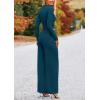 imagePRETTYGARDEN Womens 2 Piece Loungewear Long Sleeve Crop Top Wide Leg Palazzo Pants Set Tracksuits Casual OutfitLake Blue