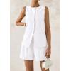 imagePRETTYGARDEN Womens 2 Piece Sets 2025 Summer Trendy Button Down Suit Vest Tops High Waisted Shorts Business Casual OutfitsWhite