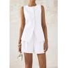 imagePRETTYGARDEN Womens 2 Piece Sets 2025 Summer Trendy Button Down Suit Vest Tops High Waisted Shorts Business Casual OutfitsWhite