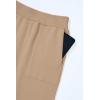 imagePRETTYGARDEN Womens 2 Piece Knit Sweater Outfit Casual Long Sleeve Pullover Wide Leg Pants Tracksuit Loungewear SetKhaki