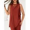 imagePRETTYGARDEN Womens 2 Piece Lounge Set 2025 Summer Casual Loose Tank Top Wide Leg Pants Matching Travel Outfits TracksuitBrick Red