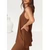imagePRETTYGARDEN Womens 2 Piece Lounge Set 2025 Summer Casual Loose Tank Top Wide Leg Pants Matching Travel Outfits TracksuitBrown