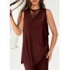imagePRETTYGARDEN Womens 2 Piece Lounge Set 2025 Summer Casual Loose Tank Top Wide Leg Pants Matching Travel Outfits TracksuitWine Red