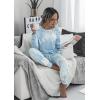 imagePRETTYGARDEN Womens Tie Dye Two Piece Pajamas Set Casual Long Sleeve Sweatshirt with Long Pants LoungewearBlue