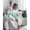 imagePRETTYGARDEN Womens Tie Dye Two Piece Pajamas Set Casual Long Sleeve Sweatshirt with Long Pants LoungewearGreen