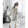 imagePRETTYGARDEN Womens Tie Dye Two Piece Pajamas Set Casual Long Sleeve Sweatshirt with Long Pants LoungewearKhaki