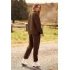 imagePRETTYGARDEN Womens Tie Dye Two Piece Pajamas Set Casual Long Sleeve Sweatshirt with Long Pants LoungewearSolid Coffee