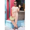 imagePRETTYGARDEN Jumpsuits for Women 2025 Spring Summer Casual Dressy Short Sleeve Romper Airport Vacation Travel OutfitsBeige