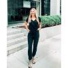 imagePRETTYGARDEN Jumpsuits for Women 2025 Spring Summer Casual Dressy Short Sleeve Romper Airport Vacation Travel OutfitsBlack