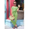 imagePRETTYGARDEN Jumpsuits for Women 2025 Spring Summer Casual Dressy Short Sleeve Romper Airport Vacation Travel OutfitsLight Green