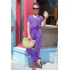 imagePRETTYGARDEN Jumpsuits for Women 2025 Spring Summer Casual Dressy Short Sleeve Romper Airport Vacation Travel OutfitsPurple