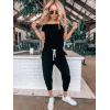 imagePRETTYGARDEN One Piece Jumpsuits for Women 2025 Summer Casual Drawstring Sleeveless Tank Romper Beach Vacation OutfitsBlack