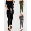 imagePRETTYGARDEN One Piece Jumpsuits for Women 2025 Summer Casual Drawstring Sleeveless Tank Romper Beach Vacation OutfitsBlack