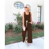 imagePRETTYGARDEN One Piece Jumpsuits for Women 2025 Summer Casual Drawstring Sleeveless Tank Romper Beach Vacation OutfitsZcoffee