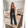 imagePRETTYGARDEN One Piece Jumpsuits for Women 2025 Summer Casual Drawstring Sleeveless Tank Romper Beach Vacation OutfitsZdark Grey