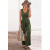 imagePRETTYGARDEN Sleeveless Tank Wide Leg One Piece Jumpsuits 2025 Spring Summer Travel Airport Outfits Casual Pants RompersArmy Green