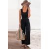 imagePRETTYGARDEN Sleeveless Tank Wide Leg One Piece Jumpsuits 2025 Spring Summer Travel Airport Outfits Casual Pants RompersBlack