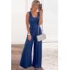 imagePRETTYGARDEN Sleeveless Tank Wide Leg One Piece Jumpsuits 2025 Spring Summer Travel Airport Outfits Casual Pants RompersBlue