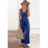 imagePRETTYGARDEN Sleeveless Tank Wide Leg One Piece Jumpsuits 2025 Spring Summer Travel Airport Outfits Casual Pants RompersBlue