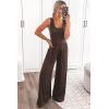 imagePRETTYGARDEN Sleeveless Tank Wide Leg One Piece Jumpsuits 2025 Spring Summer Travel Airport Outfits Casual Pants RompersBrown