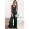 imagePRETTYGARDEN Sleeveless Tank Wide Leg One Piece Jumpsuits 2025 Spring Summer Travel Airport Outfits Casual Pants RompersDark Green