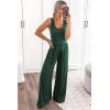 imagePRETTYGARDEN Sleeveless Tank Wide Leg One Piece Jumpsuits 2025 Spring Summer Travel Airport Outfits Casual Pants RompersDark Green