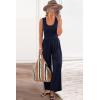 imagePRETTYGARDEN Sleeveless Tank Wide Leg One Piece Jumpsuits 2025 Spring Summer Travel Airport Outfits Casual Pants RompersNavy