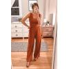 imagePRETTYGARDEN Sleeveless Tank Wide Leg One Piece Jumpsuits 2025 Spring Summer Travel Airport Outfits Casual Pants RompersOrange Red