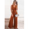 imagePRETTYGARDEN Sleeveless Tank Wide Leg One Piece Jumpsuits 2025 Spring Summer Travel Airport Outfits Casual Pants RompersOrange Red