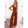 imagePRETTYGARDEN Sleeveless Tank Wide Leg One Piece Jumpsuits 2025 Spring Summer Travel Airport Outfits Casual Pants RompersOrange Red
