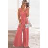 imagePRETTYGARDEN Sleeveless Tank Wide Leg One Piece Jumpsuits 2025 Spring Summer Travel Airport Outfits Casual Pants RompersPink