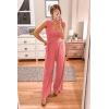 imagePRETTYGARDEN Sleeveless Tank Wide Leg One Piece Jumpsuits 2025 Spring Summer Travel Airport Outfits Casual Pants RompersPink