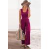 imagePRETTYGARDEN Sleeveless Tank Wide Leg One Piece Jumpsuits 2025 Spring Summer Travel Airport Outfits Casual Pants RompersPurple Red