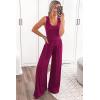 imagePRETTYGARDEN Sleeveless Tank Wide Leg One Piece Jumpsuits 2025 Spring Summer Travel Airport Outfits Casual Pants RompersPurple Red