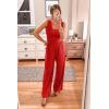 imagePRETTYGARDEN Sleeveless Tank Wide Leg One Piece Jumpsuits 2025 Spring Summer Travel Airport Outfits Casual Pants RompersRed