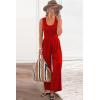 imagePRETTYGARDEN Sleeveless Tank Wide Leg One Piece Jumpsuits 2025 Spring Summer Travel Airport Outfits Casual Pants RompersRed