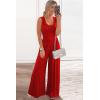 imagePRETTYGARDEN Sleeveless Tank Wide Leg One Piece Jumpsuits 2025 Spring Summer Travel Airport Outfits Casual Pants RompersRed